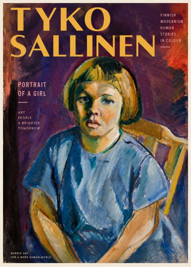 Tyko Sallinen Portrait of a Girl I No4 - Poszter