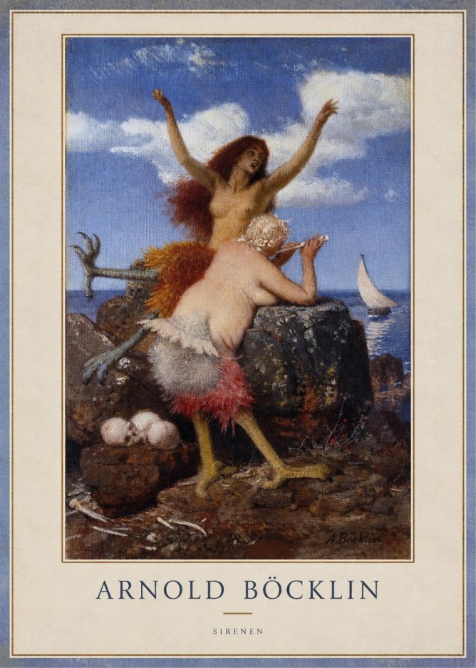 Arnold Böcklin Sirenen No1 - Poszter