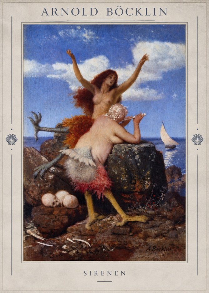 Arnold Böcklin Sirenen No4 - Poszter
