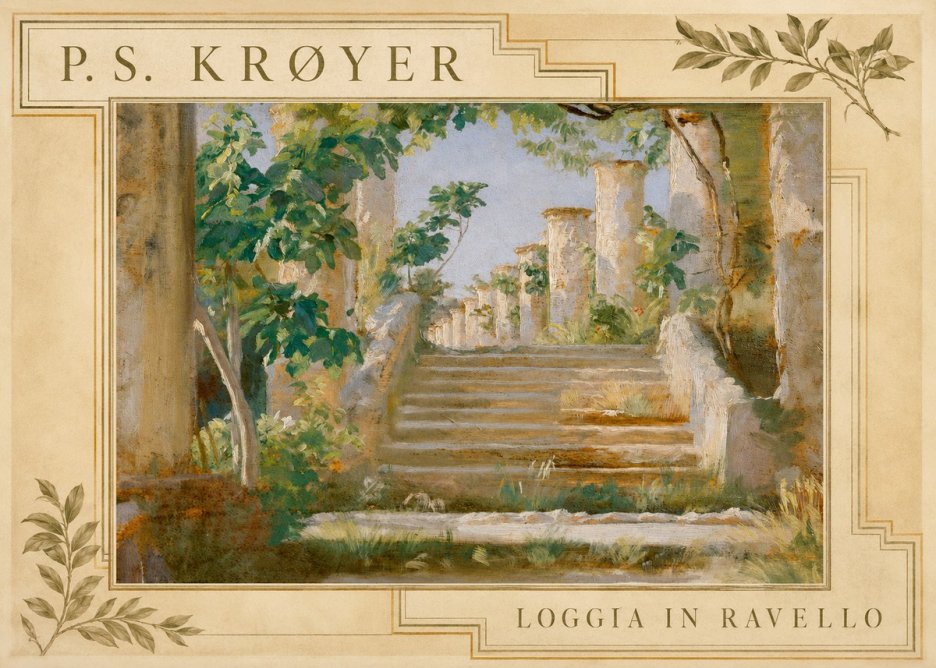 P.S. Krøyer Loggia in Ravello No3 - Poszter