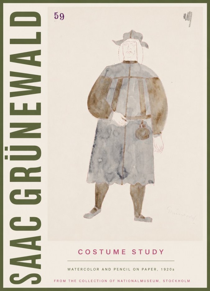 Isaac Grünewald Costume Study I No3 - Poszter
