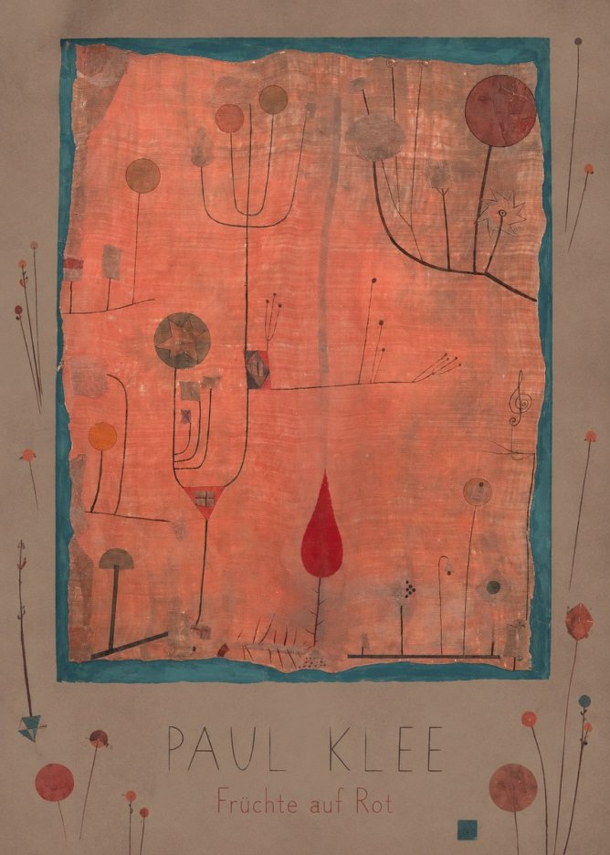 Paul Klee Früchte Auf Rot No3 - Poszter
