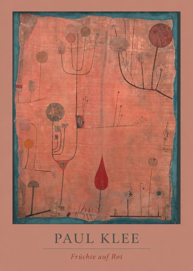 Paul Klee Früchte Auf Rot No4 - Poszter