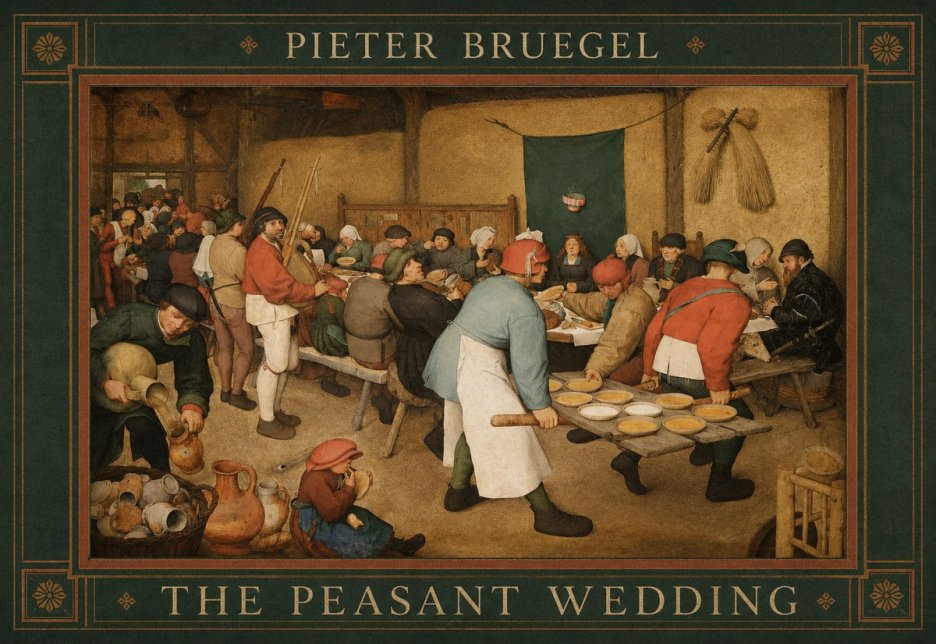 Pieter Bruegel The Peasant Wedding I No5 - Poszter