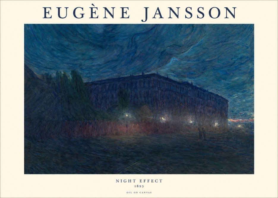 Eugène Jansson Night Effect No1 - Poszter