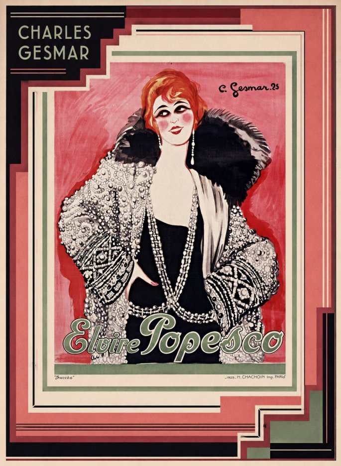 Charles Gesmar Elvire Popesco I No3 - Poszter