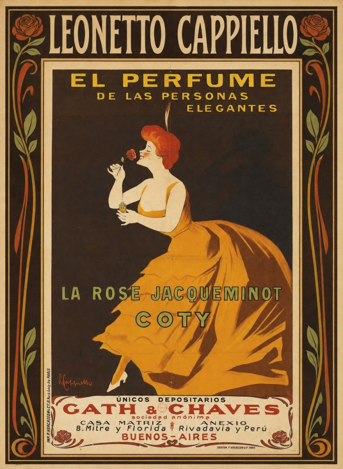 Leonetto Cappiello La Rose Jacqueminot Coty No1 - Poszter