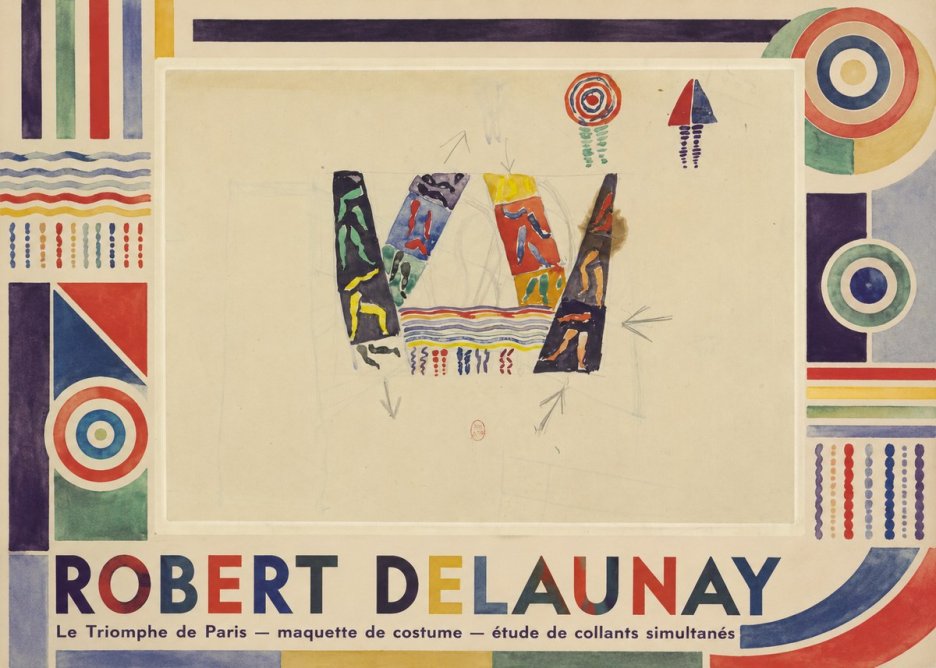 Robert Delaunay Le Triomphe De Paris — Maquette De Costume — Étude De Collants Simultanés No1 - Poszter