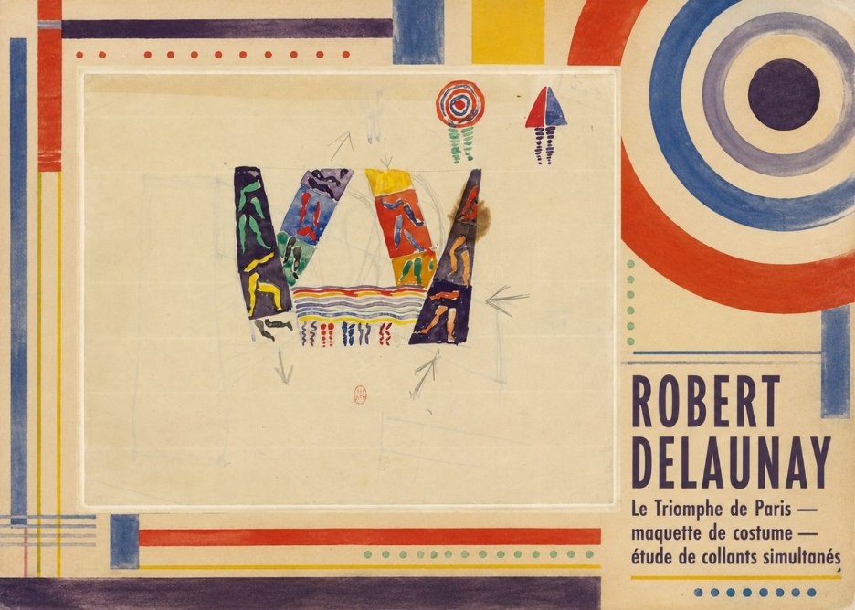 Robert Delaunay Le Triomphe De Paris — Maquette De Costume — Étude De Collants Simultanés No2 - Poszter