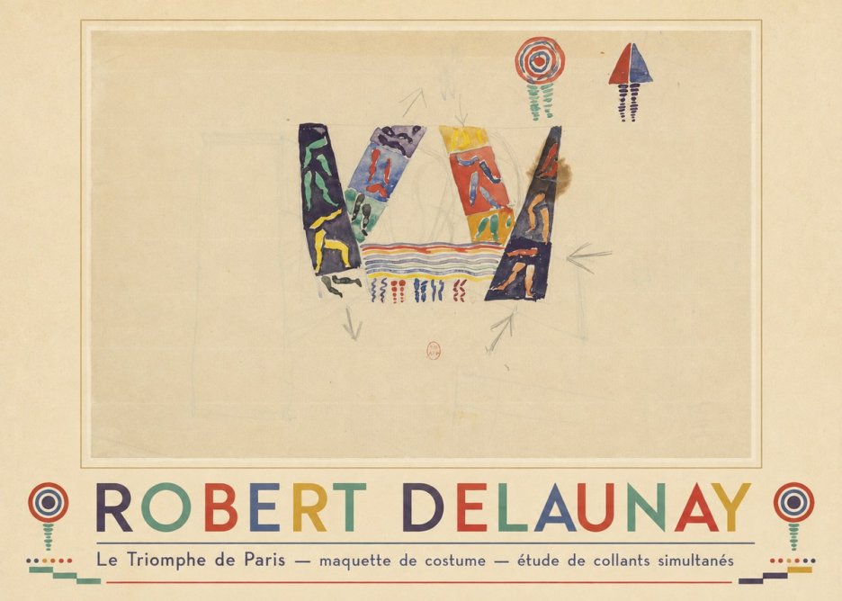 Robert Delaunay Le Triomphe De Paris — Maquette De Costume — Étude De Collants Simultanés No3 - Poszter