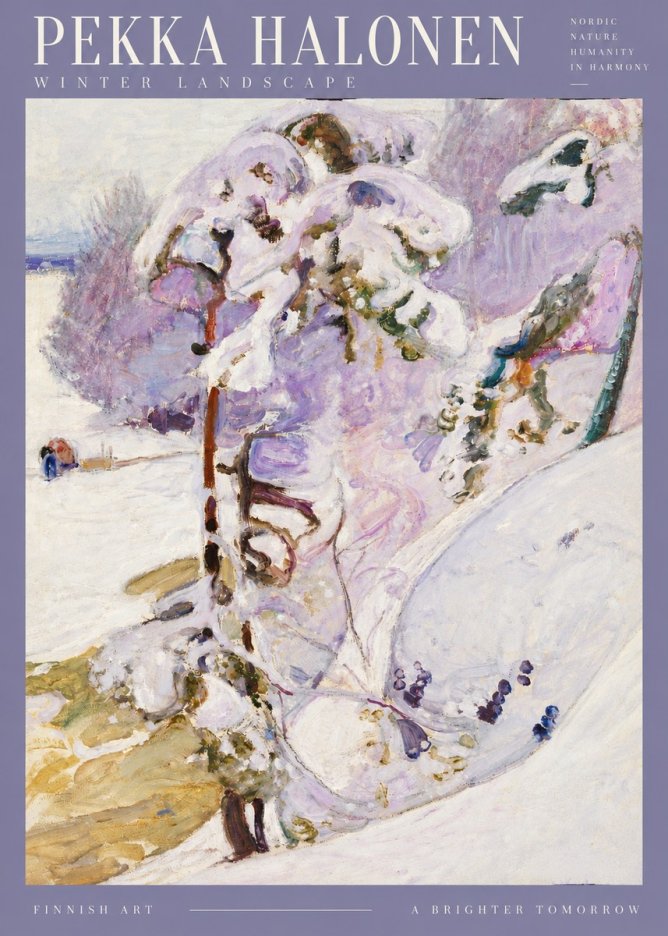 Pekka Halonen Winter Landscape No3 - Poszter