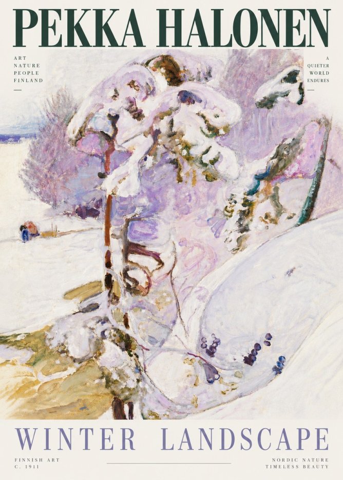 Pekka Halonen Winter Landscape No4 - Poszter