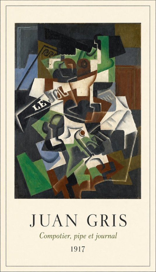 Juan Gris Compotier, Pipe Et Journal No4 - Poszter