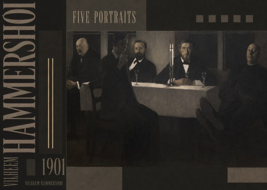 Vilhelm Hammershøi Five Portraits I No5 - Poszter
