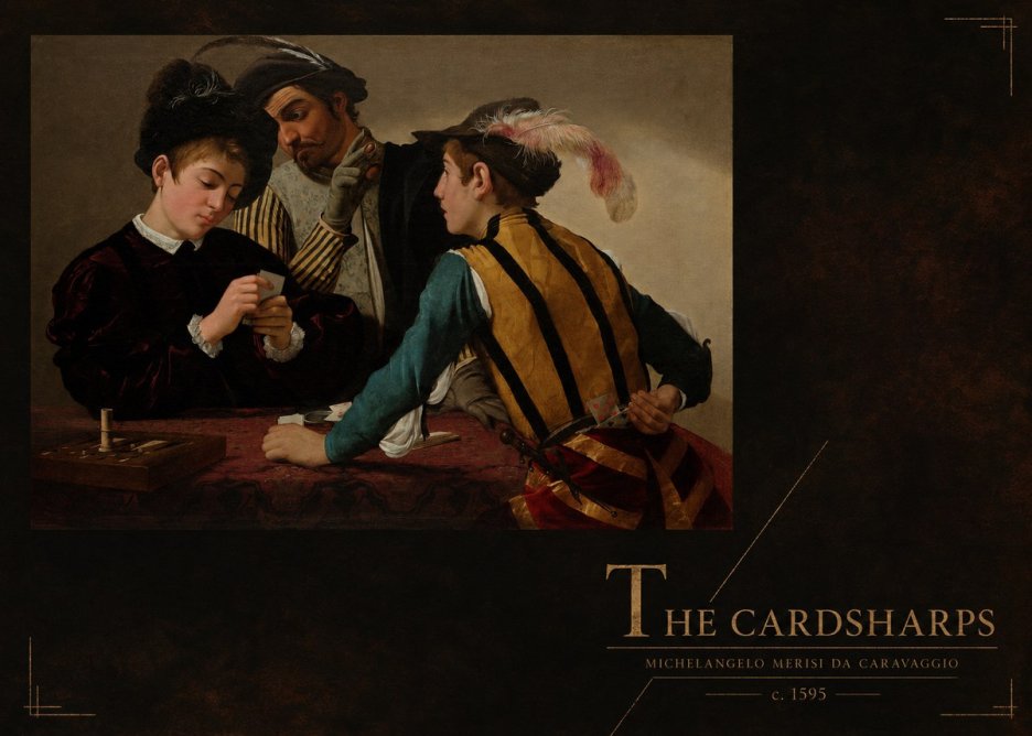 Michelangelo Merisi da Caravaggio The Cardsharps I No3 - Poszter