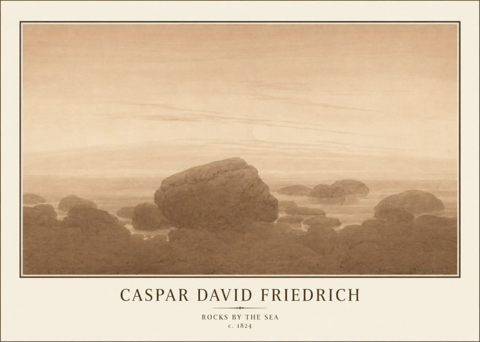 Caspar David Friedrich Rocks by the Sea No1 - Poszter