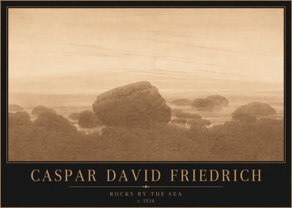 Caspar David Friedrich Rocks by the Sea No4 - Poszter