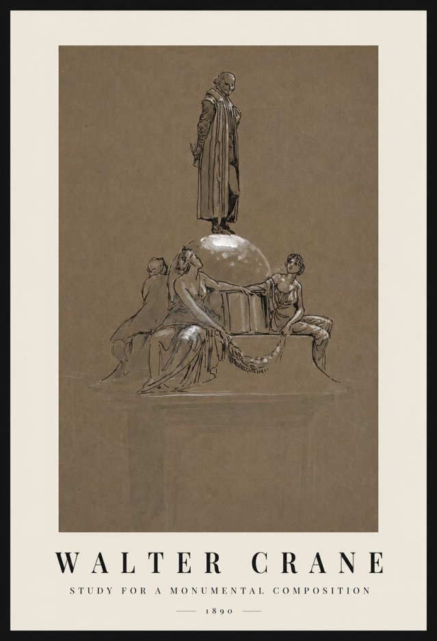 Walter Crane Study for a Monumental Composition No1 - Poszter