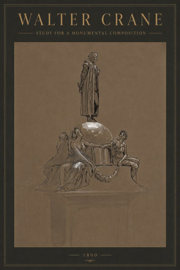 Walter Crane Study for a Monumental Composition No2 - Poszter