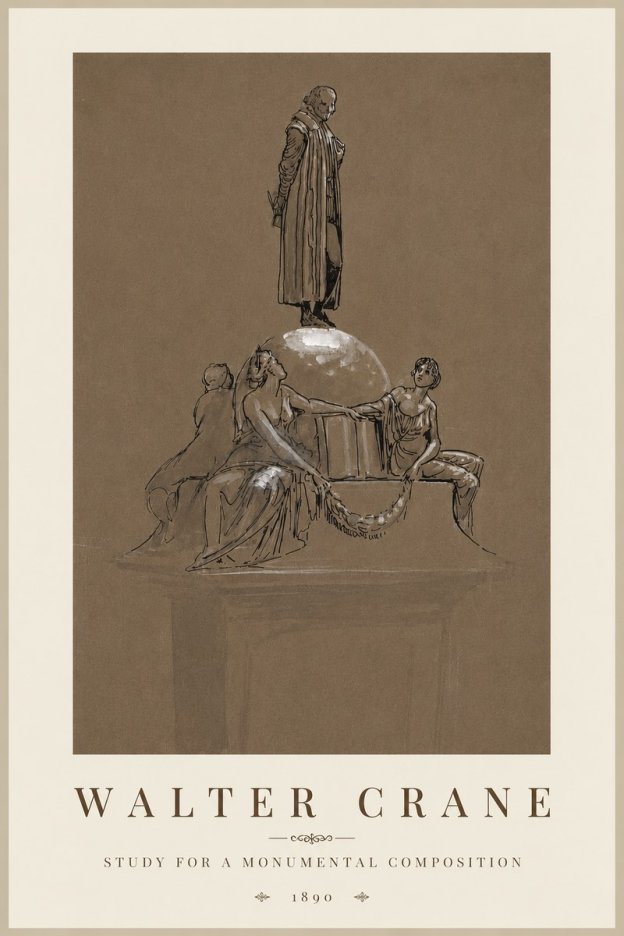 Walter Crane Study for a Monumental Composition No3 - Poszter