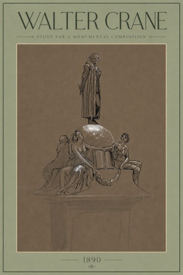 Walter Crane Study for a Monumental Composition No4 - Poszter