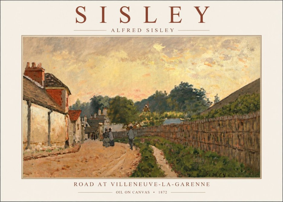 Sisley Road at Villeneuve-la-garenne No3 - Poszter