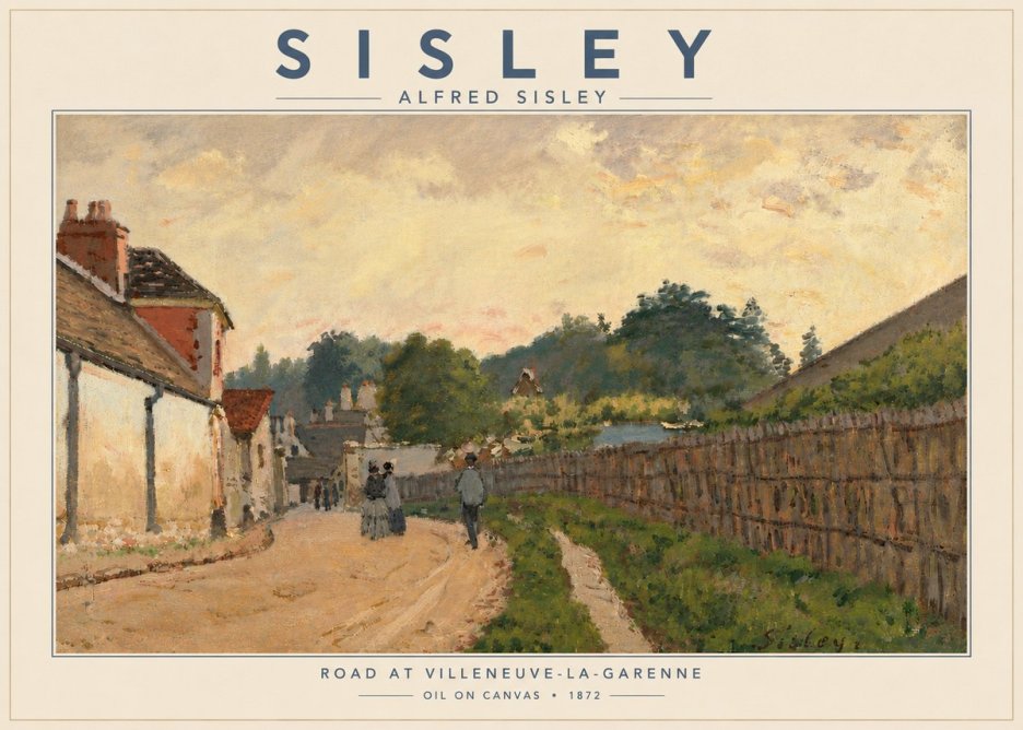 Sisley Road at Villeneuve-la-garenne No6 - Poszter