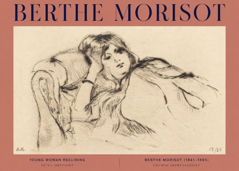 Berthe Morisot Young Woman Reclining II No2 - Poszter