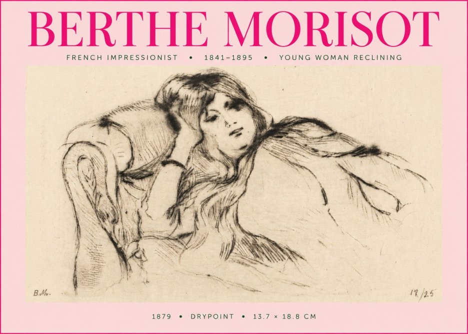 Berthe Morisot Young Woman Reclining II No5 - Poszter
