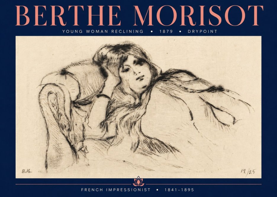 Berthe Morisot Young Woman Reclining II No6 - Poszter