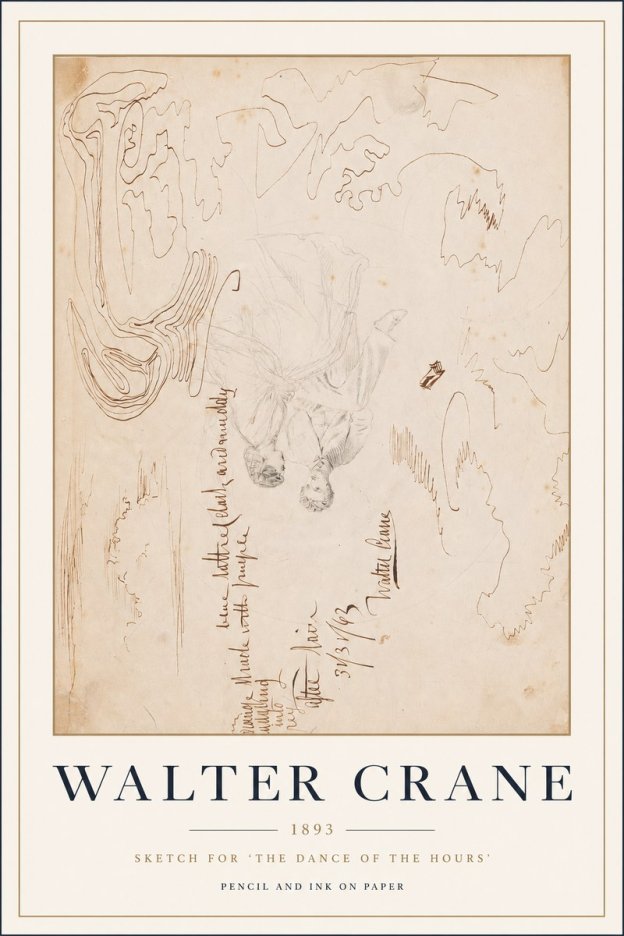 Walter Crane Sketch for 'the Dance of the Hours' No3 - Poszter