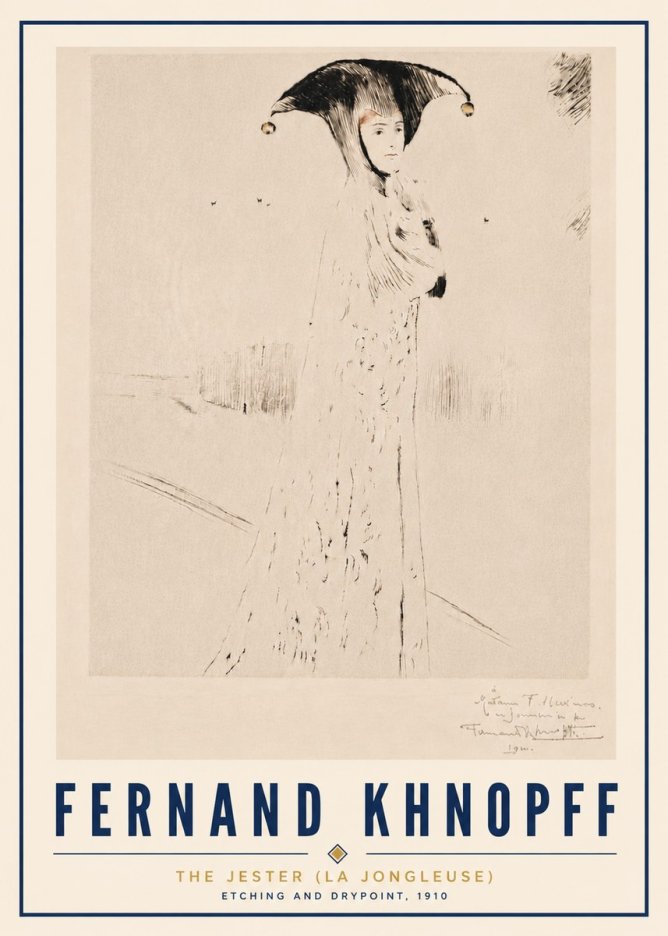 Fernand Khnopff The Jester (La Jongleuse) No5 - Poszter