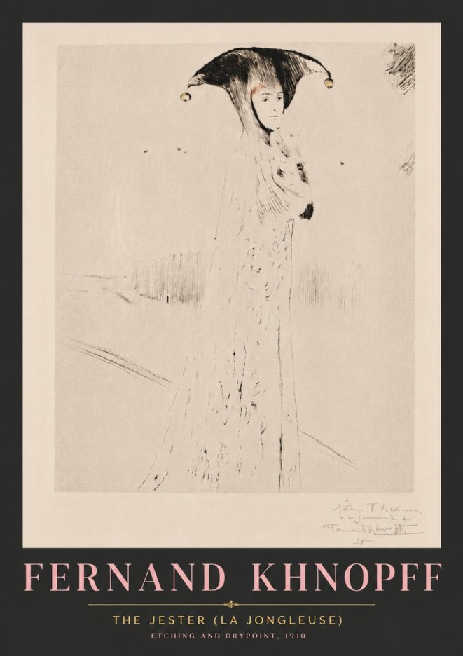 Fernand Khnopff The Jester (La Jongleuse) No6 - Poszter