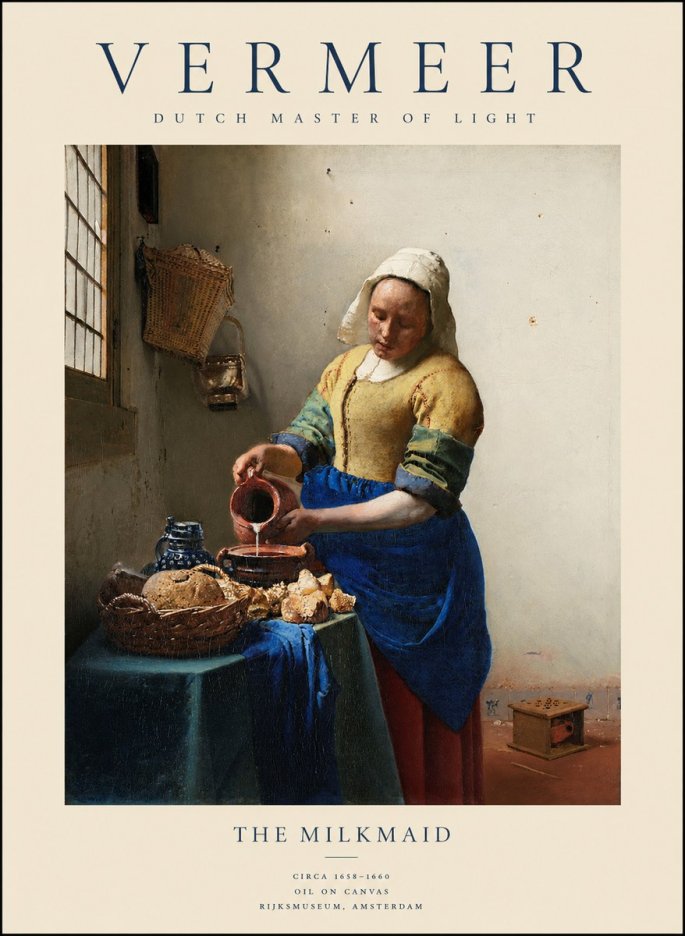 Vermeer The Milkmaid No1 - Poszter