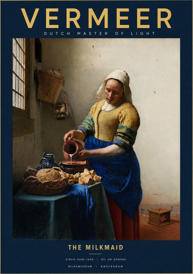 Vermeer The Milkmaid No2 - Poszter
