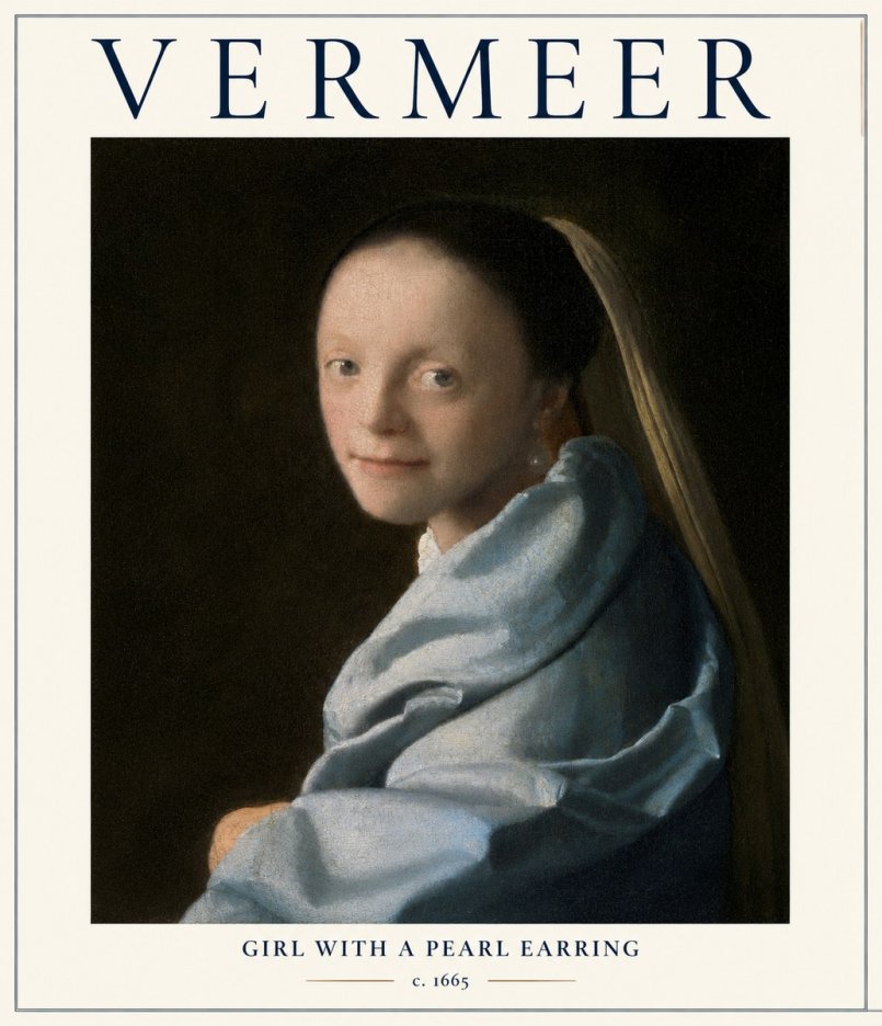 Vermeer Girl with a Pearl Earring I No1 - Poszter