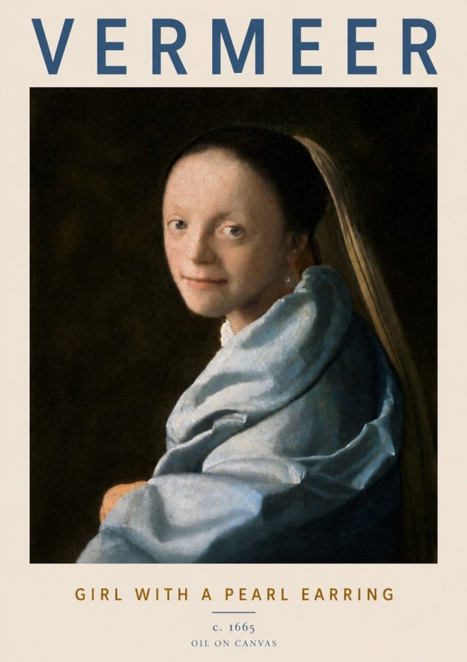 Vermeer Girl with a Pearl Earring I No4 - Poszter