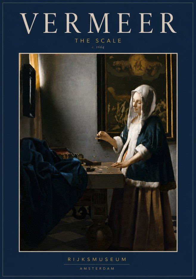 Vermeer The Scale No3 - Poszter