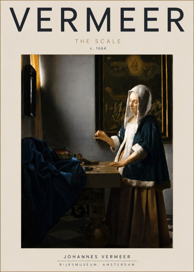 Vermeer The Scale No5 - Poszter
