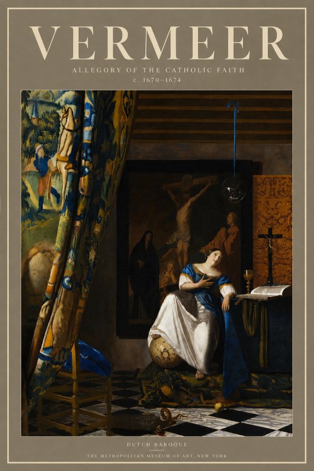 Vermeer Allegory of the Catholic Faith No4 - Poszter