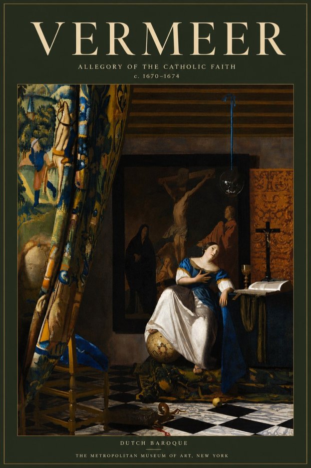 Vermeer Allegory of the Catholic Faith No6 - Poszter