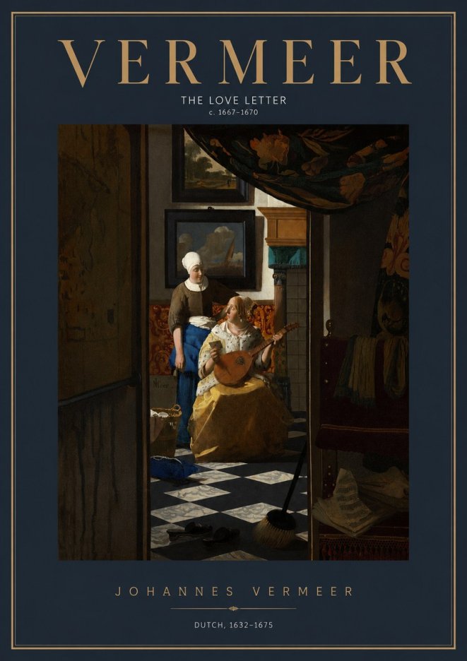 Vermeer The Love Letter No2 - Poszter