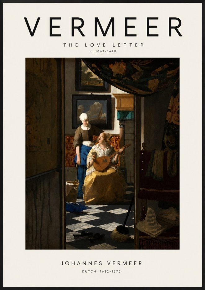 Vermeer The Love Letter No3 - Poszter