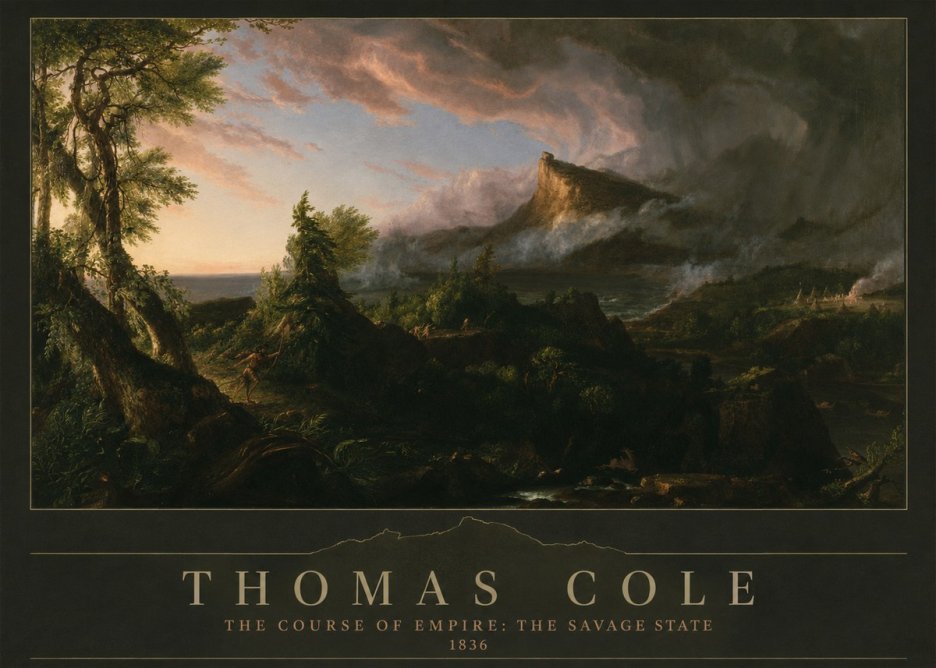 Thomas Cole The Course of Empire: the Savage State I No3 - Poszter