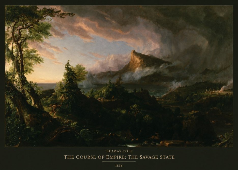 Thomas Cole The Course of Empire: the Savage State I No5 - Poszter