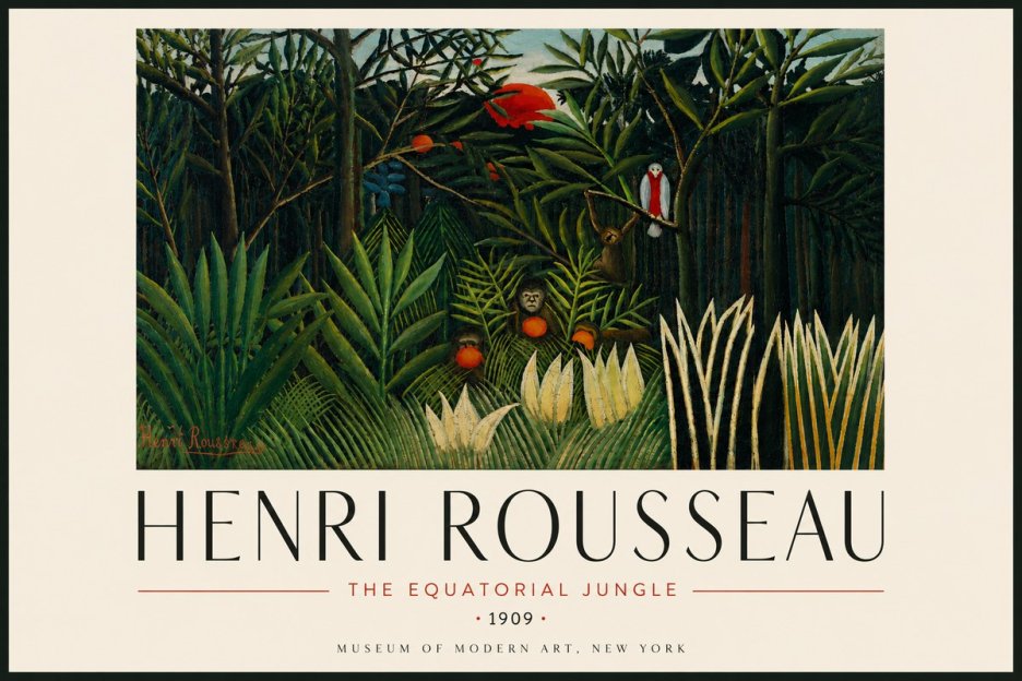 Rousseau The Equatorial Jungle I No5 - Poszter
