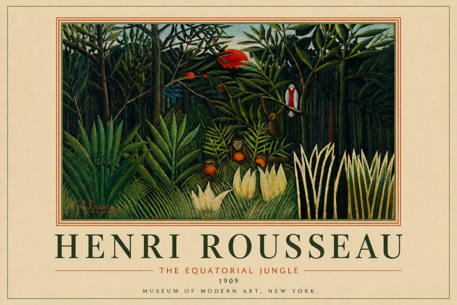 Rousseau The Equatorial Jungle I No6 - Poszter