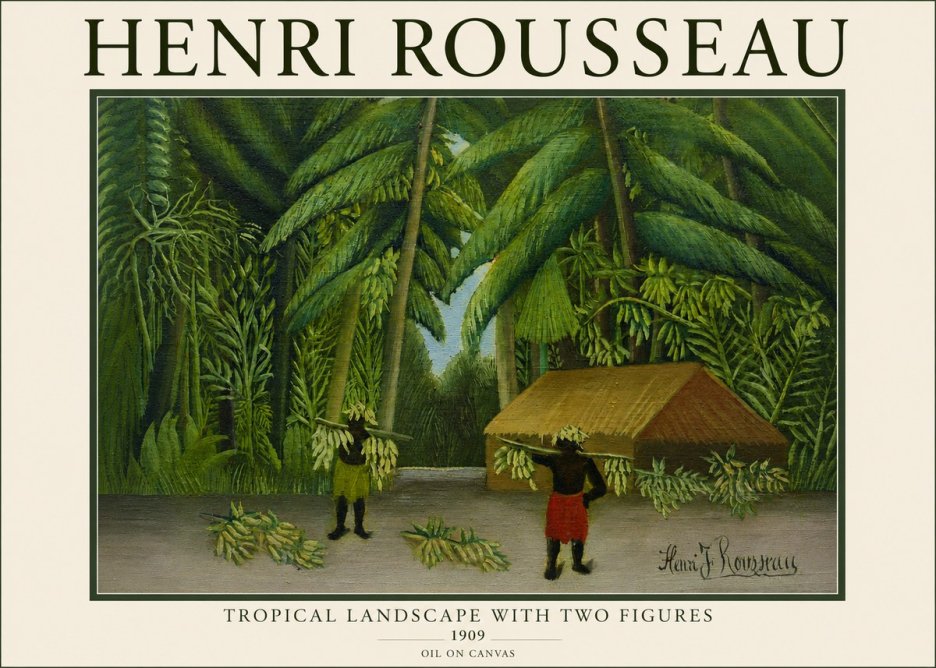 Rousseau Tropical Landscape with Two Figures No3 - Poszter