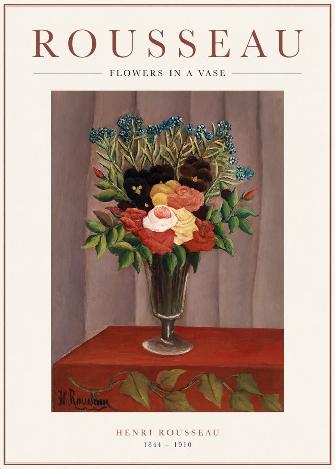 Rousseau Flowers in a Vase No1 - Poszter