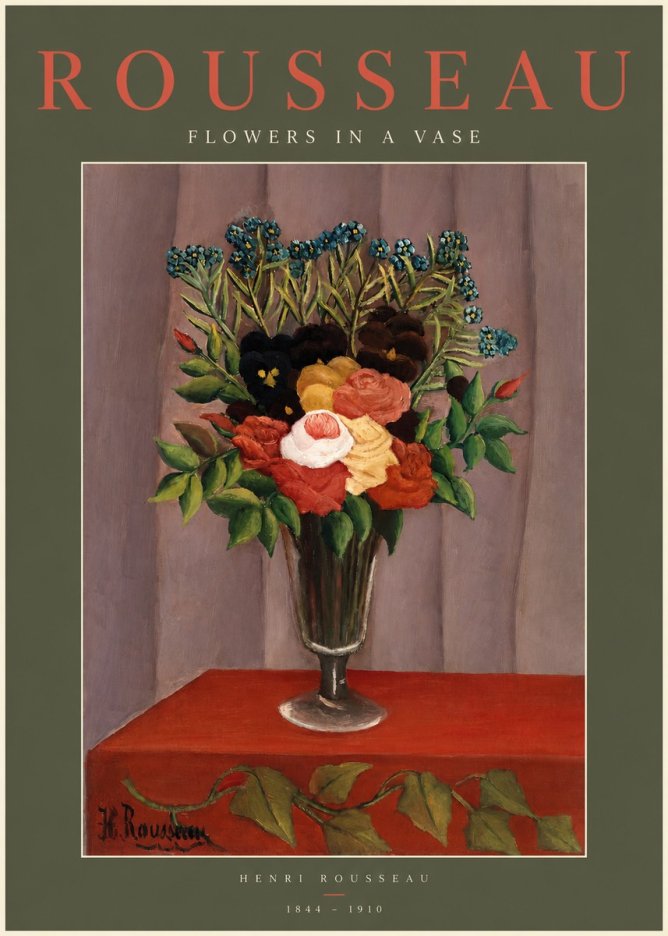 Rousseau Flowers in a Vase No2 - Poszter